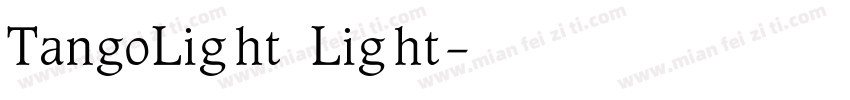 TangoLight Light字体转换